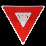 Reflective Aluminum Sign - Diamond Grade Reflective Aluminum Yield Sign